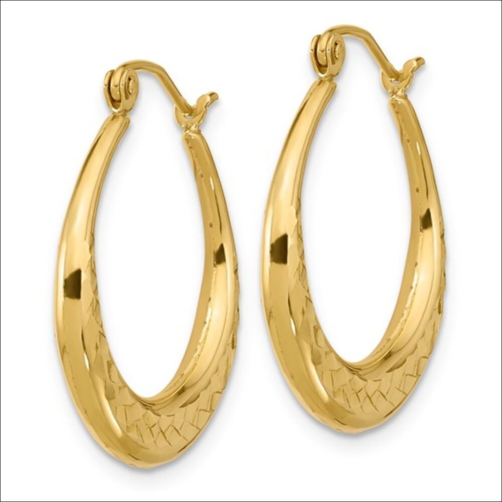 10k Real Yellow Gold Polished Circle Hoop Earrings (Brand New)